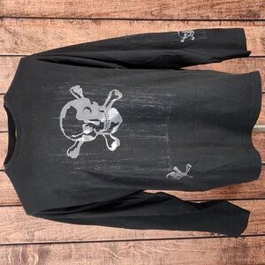 Vtg Skull and Crossbones Mens Prepare to Scare Long Sleeve T Shirt